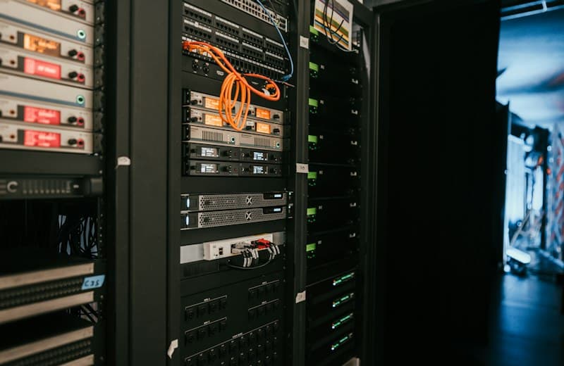 Rack de servidores en un centro de datos